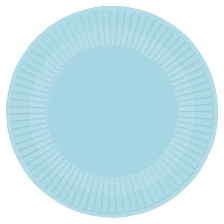 Amscan, talerze papierowe, owalne, 23 cm, 8 szt.