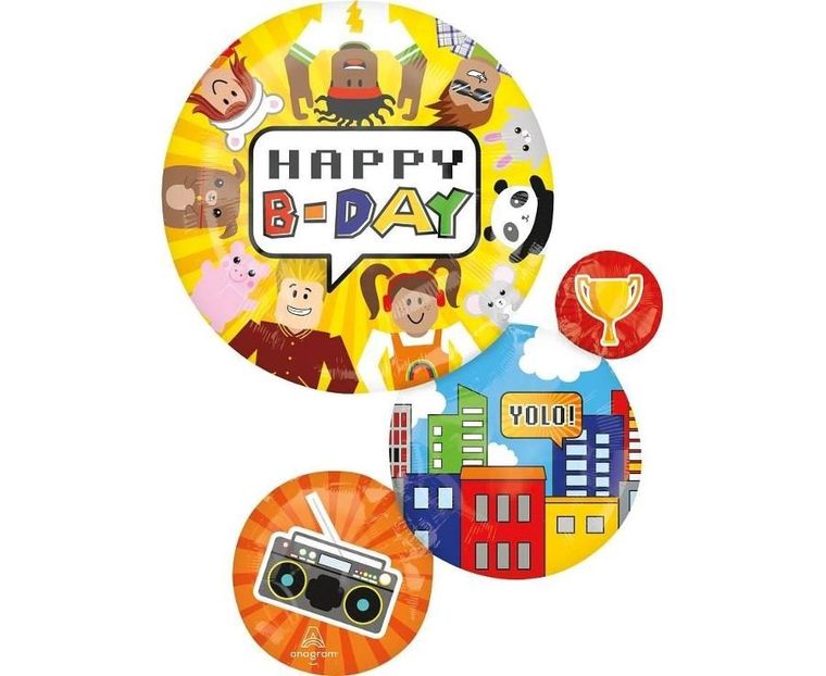 Anagram, balon foliowy, H-BDAY XL, 71-55 cm