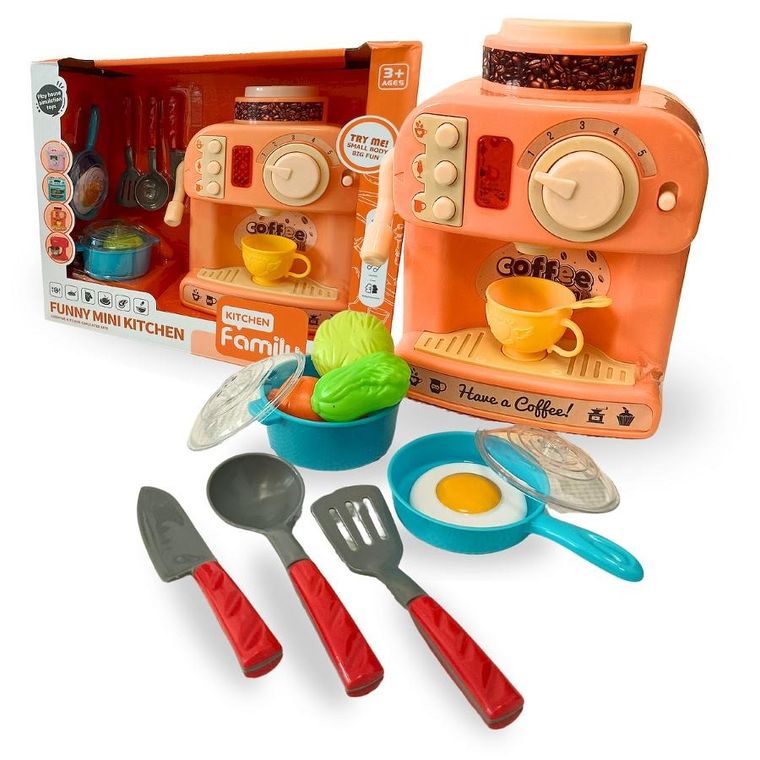 Anek dla dzieci, ekspres do kawy z akcesoriami