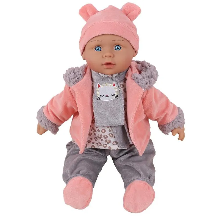 Anek dla dzieci, Julka, lalka bobas, interaktywna z dźwiękiem, 40 cm