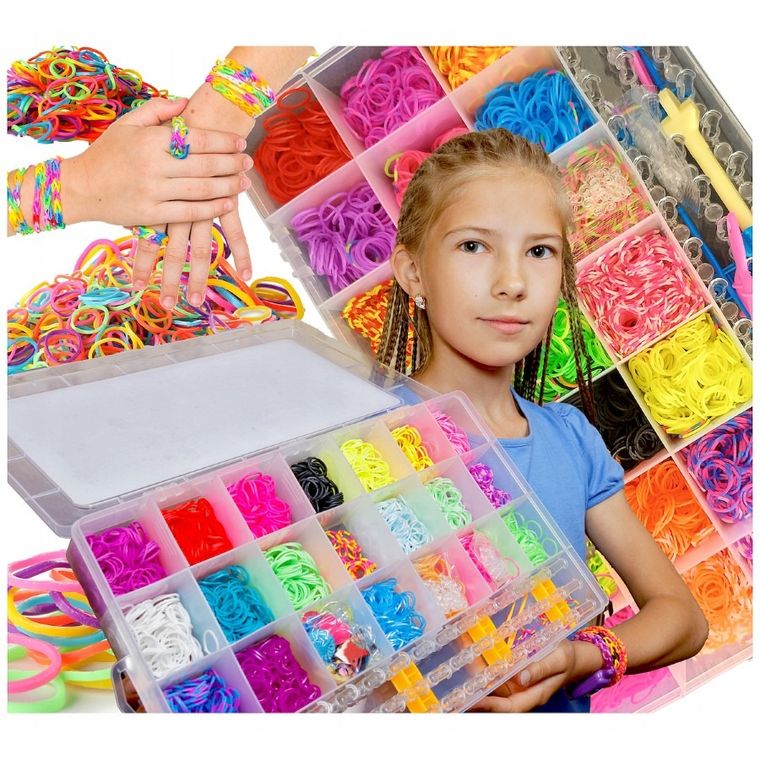 Anek dla Dzieci, kolorowe gumki w walizce