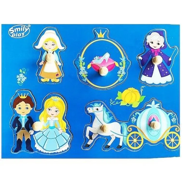 Anek dla Dzieci, Kopciuszek, układanka drewniana, 5 elementów