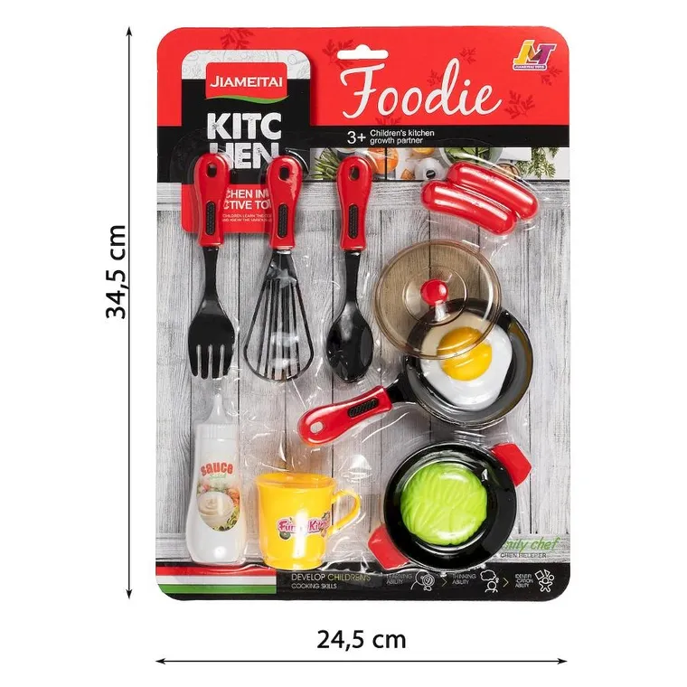 Anek dla dzieci, zestaw akcesoriów kuchennych z patelnią