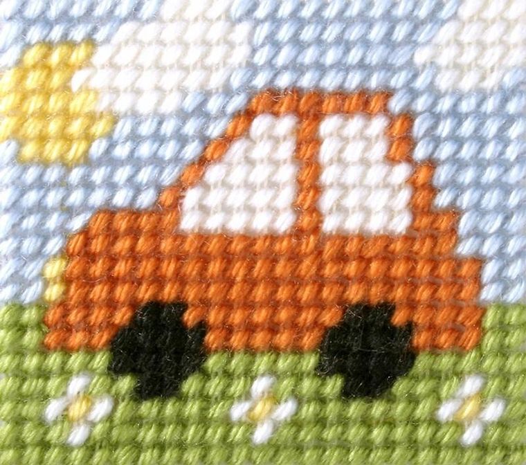 Anex-bis, Moje pierwsze wyszywanie, zestaw do haftu, Samochodzik