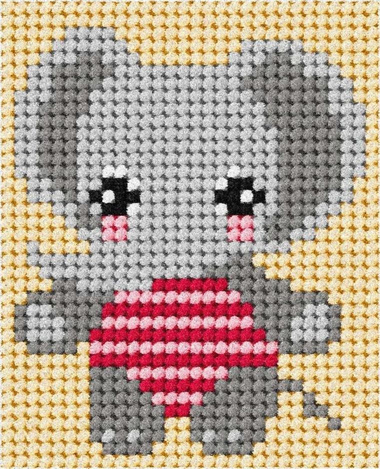 Anex-bis, Moje pierwsze wyszywanie, zestaw do haftu, Słonik