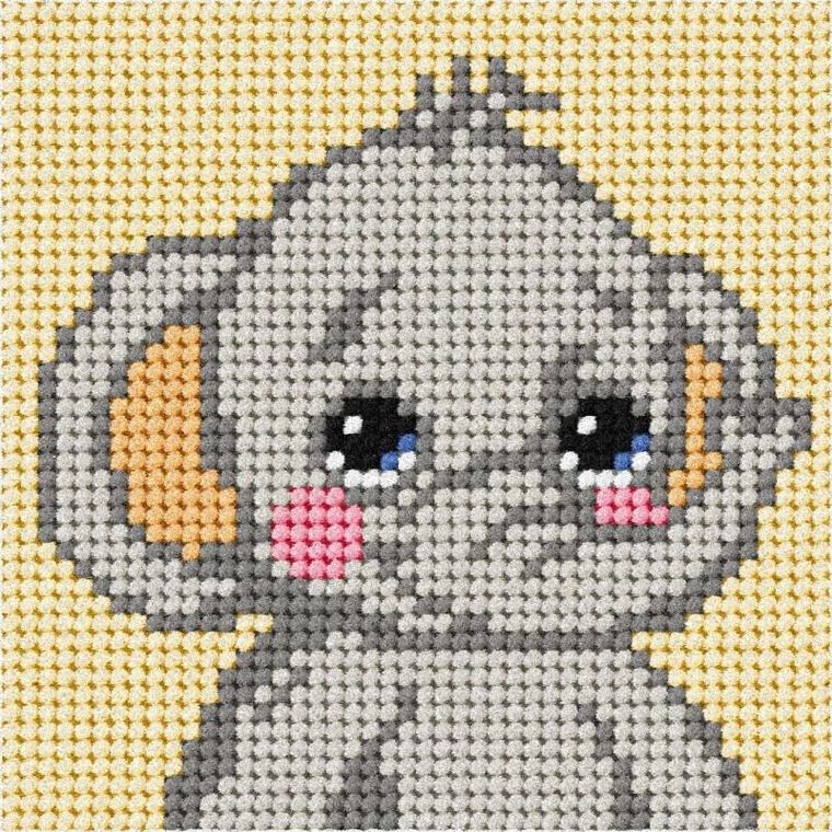 Anex-bis, Moje pierwsze wyszywanie, zestaw do haftu, Słonik