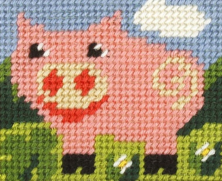 Anex-bis, Moje pierwsze wyszywanie, zestaw do haftu, Świnka