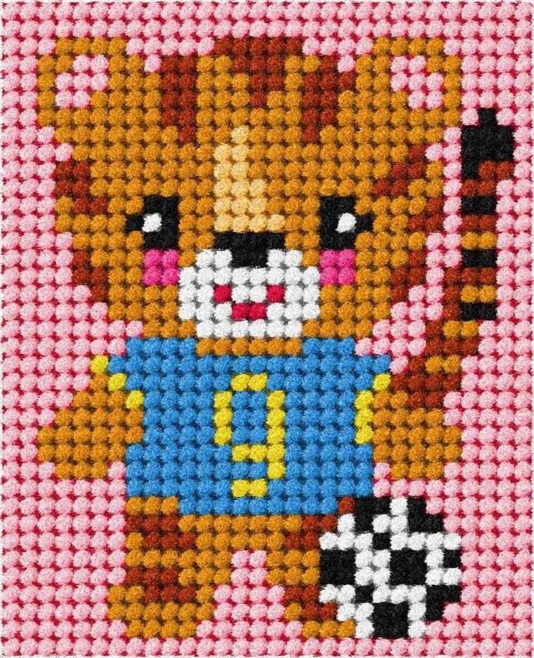 Anex-bis, Moje pierwsze wyszywanie, zestaw do haftu, Tygrysek