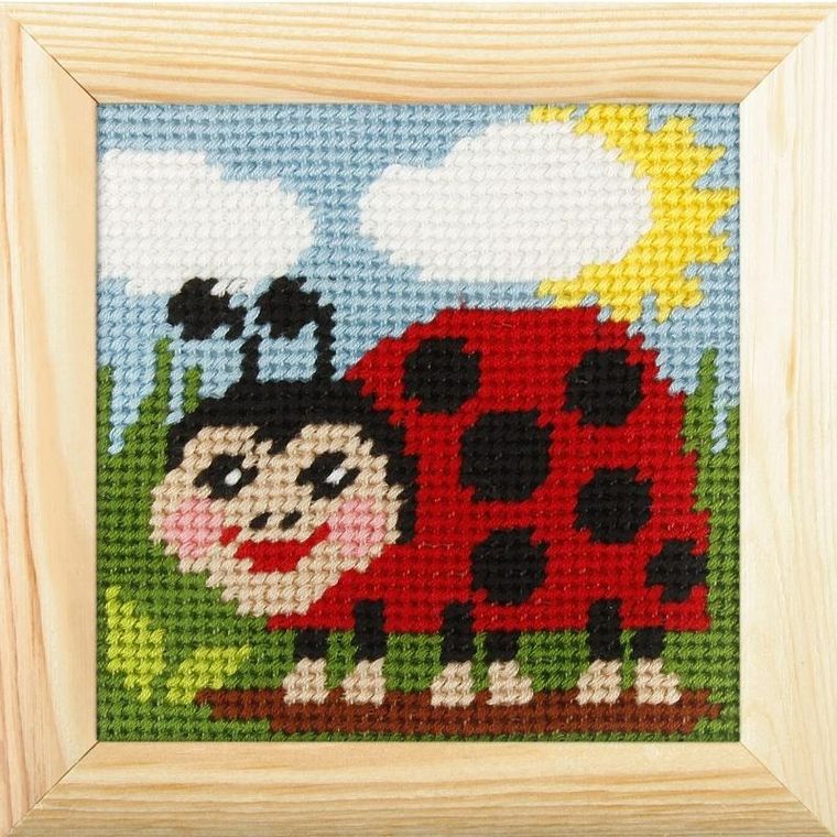 Anex-bis, Moje pierwsze wyszywanie, zestaw do haftu z ramką, Biedronka