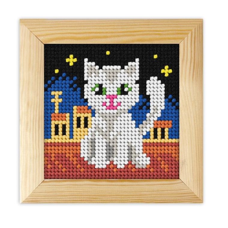 Anex-bis, Moje pierwsze wyszywanie, zestaw do haftu z ramką, Kotek