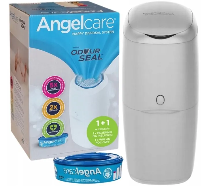 Angelcare, Classic, pojemnik na pieluchy, szary + wkład