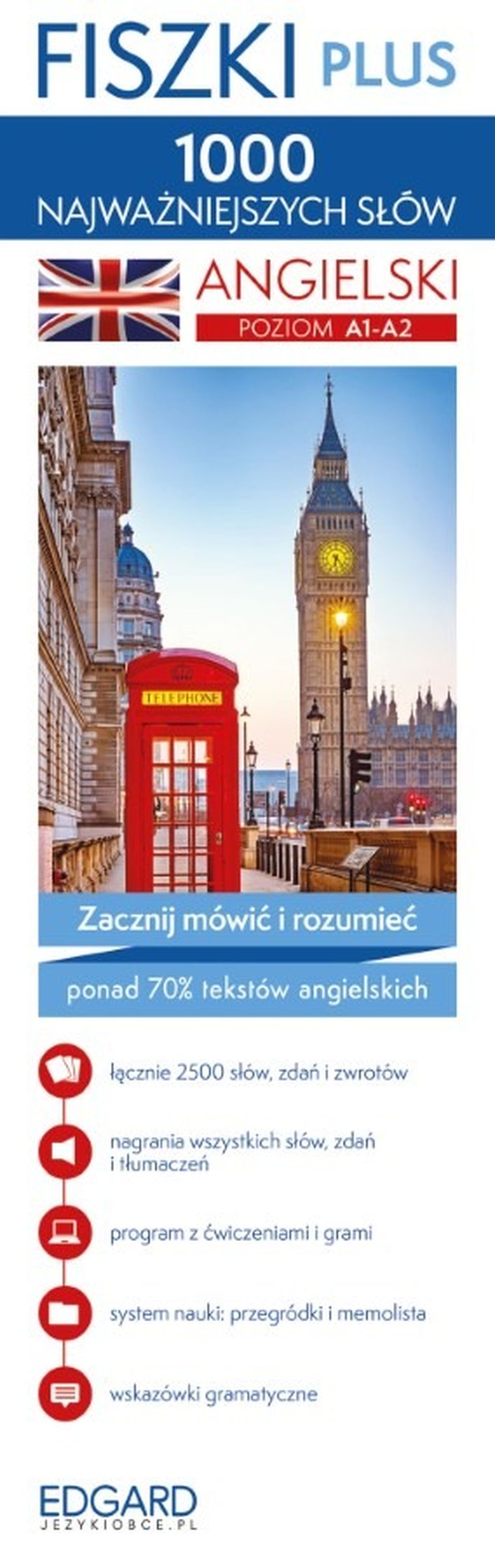 Angielski. 1000 najważniejszych słów. Fiszki Plus
