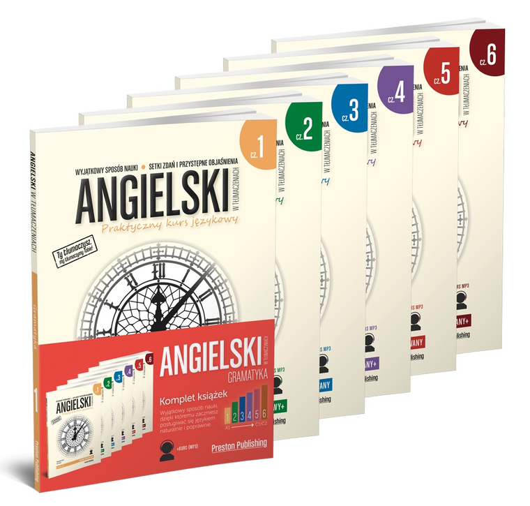 Angielski w tłumaczeniach. Gramatyka. Komplet 1-6