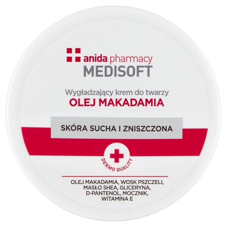 Anida, Medisoft, wygładzający krem do twarzy olej makadamia, 100 ml
