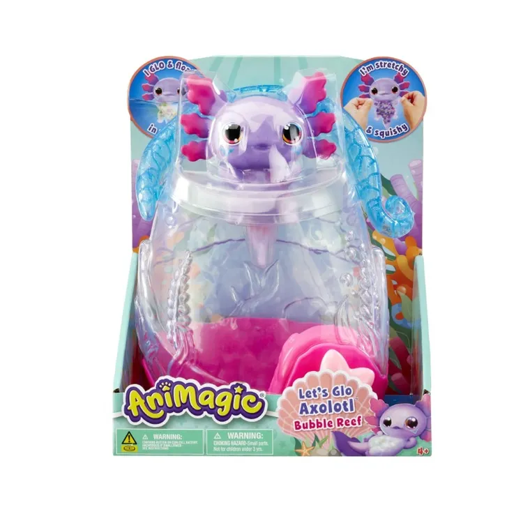Animagic, Let's Glo Axolotl, figurka interaktywna, Bubble Reef
