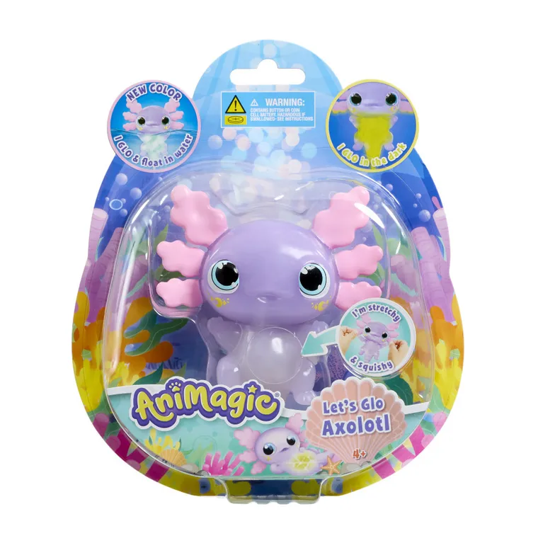 AniMagic, Let's Glo Axolotl, figurka interaktywna, pastelowa