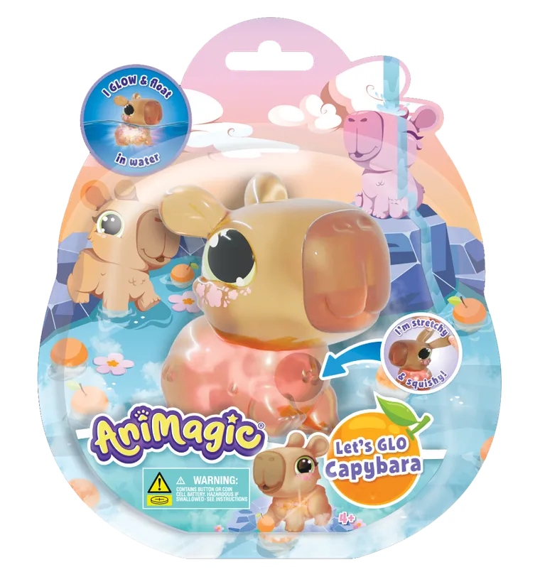 Animagic, Let's Glo Capybara, figurka interaktywna, brązowa