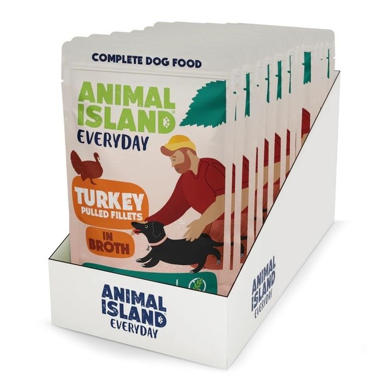 Animal Island, indyk fileciki w rosole, karma mokra dla psa, 150g, 10 szt.