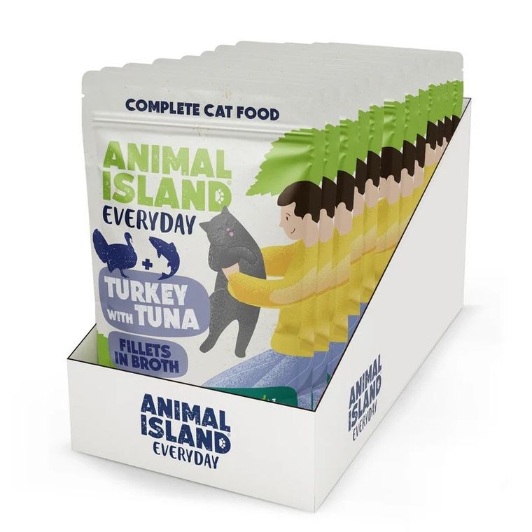 Animal Island, indyk z tuńczykiem, karma mokra dla kota, 85g, 12 szt.