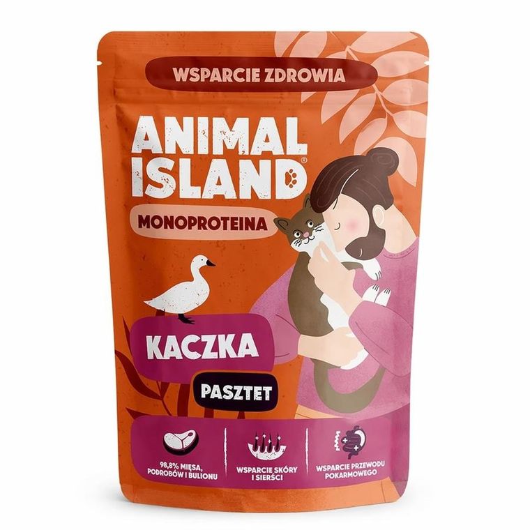 Animal Island, mokra karma dla kota, monoproteinowa, kaczka, 100g