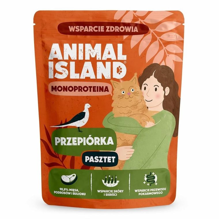 Animal Island, mokra karma dla kota, monoproteinowa, przepiórka, 100g