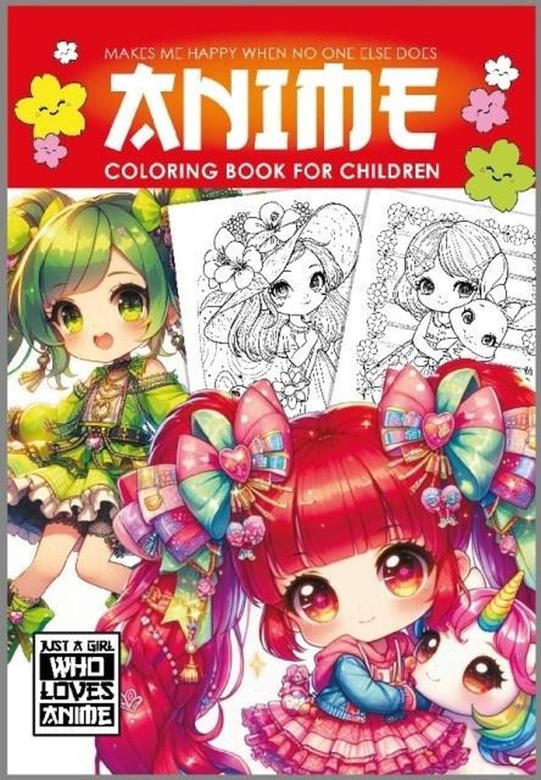Anime dla dzieci. Kolorowanka A4