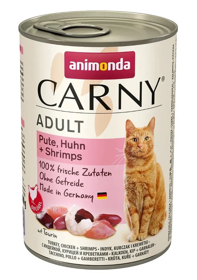 Animonda, Carny Adult, Indyk, kurczak, krewetki, karma mokra dla kota, 400g