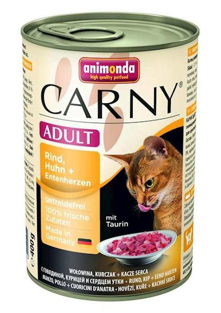 Animonda, Carny, Adult, wołowina, kurczak i kaczka, puszka dla kota, 400g