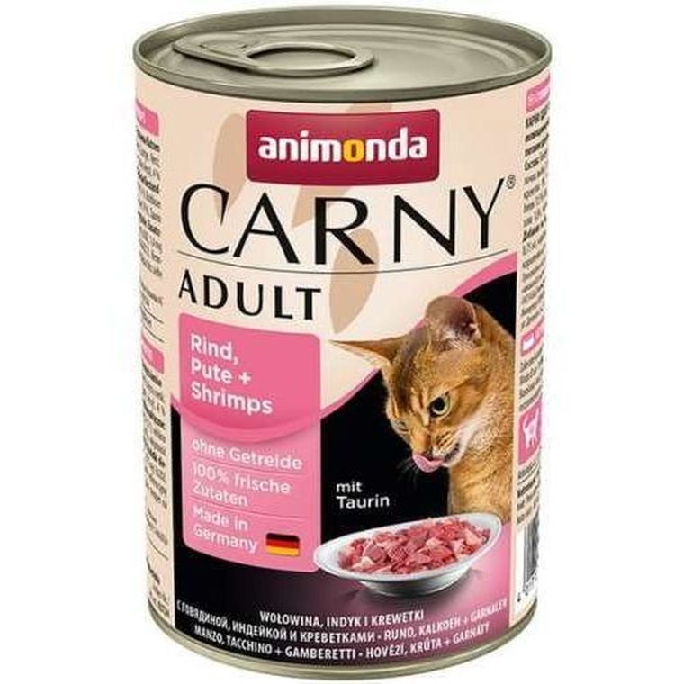 Animonda, Carny, karma dla dorosłych kotów, indyk, krewetki, 400g