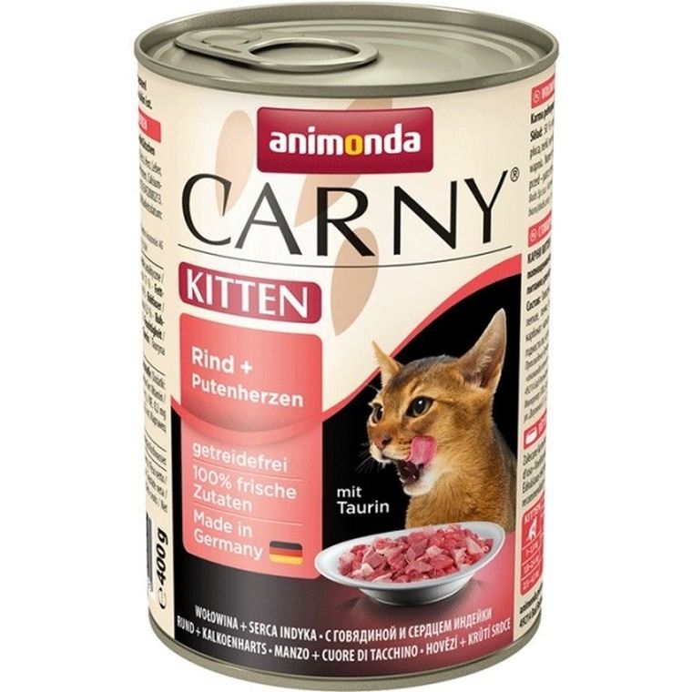 Animonda, Carny, Kitten, karma mokra dla kota, wołowina, indyk, 400g