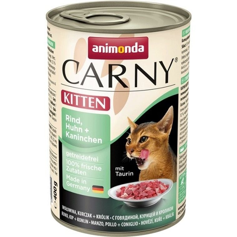 Animonda, Carny, Kitten, karma mokra dla kota, wołowina, kurczak I królik, 400g