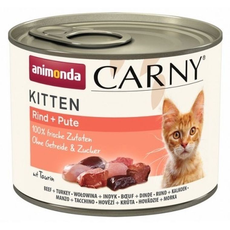 Animonda, Carny, Kitten, mokra karma dla kota, wołowina, indyk, 200g