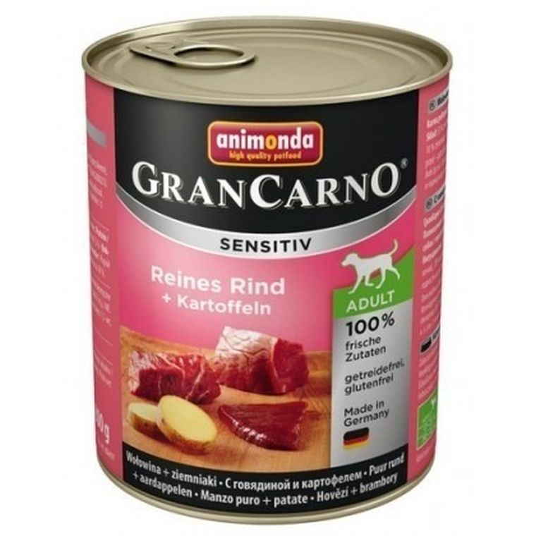 Animonda, Grancarno, Adult, Sensitiv, wołowina i ziemniaki, puszka dla psa, 800g