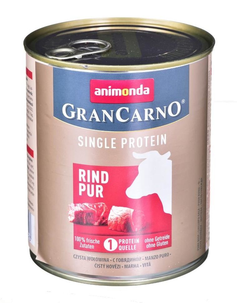 Animonda, Grancarno Single Protein, puszka dla psa, wołowina, 800g