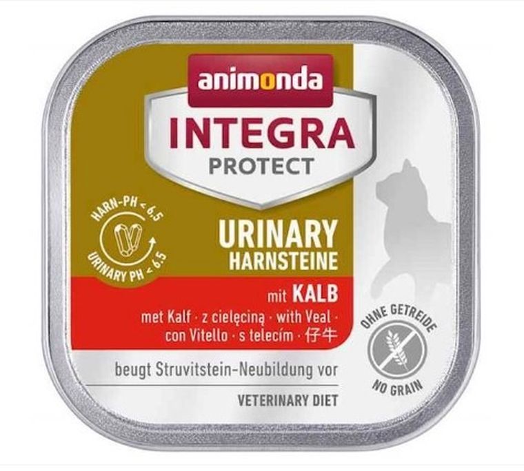 Animonda, Integra Protect Harnsteine, karma mokra dla kota, cielęcina, tacka, 100g
