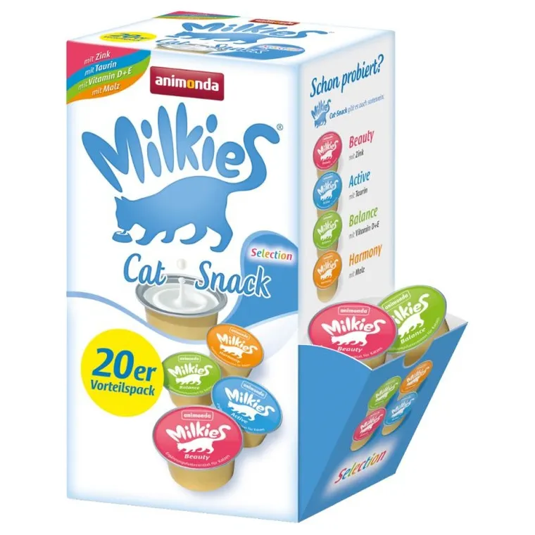 Animonda, Milkies cat snack, Slection mix, mleczne smakołyki z witaminami dla kotów, 20-15g