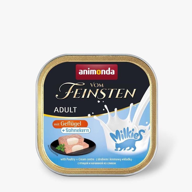 Animonda, Vom Feinsten, Adult, Milkies, drób, cream centre, karma mokra dla kota, 100g
