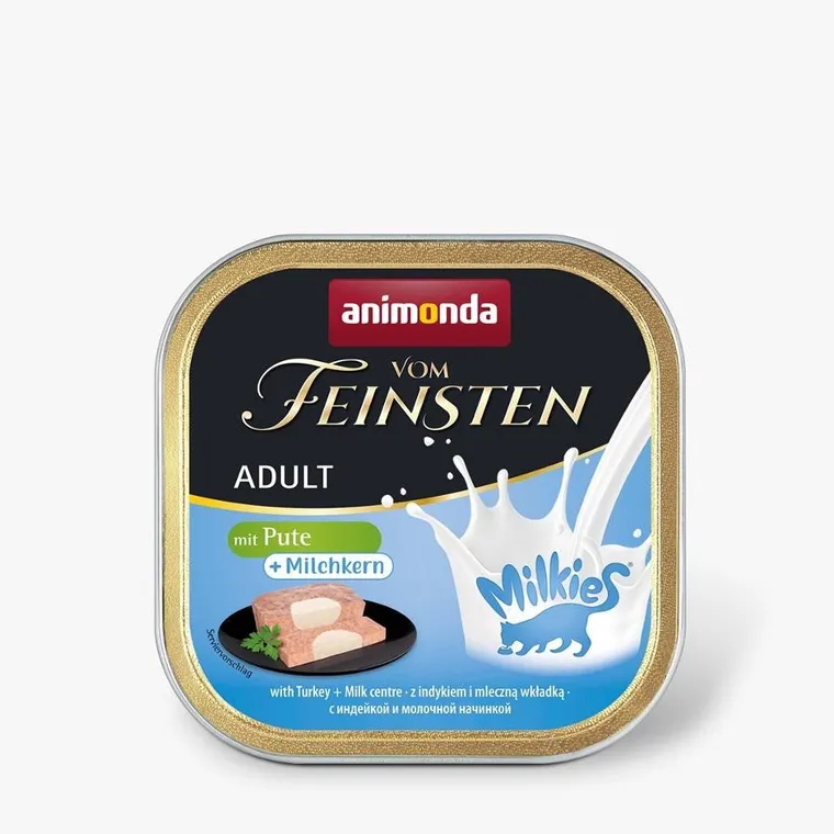 Animonda, Vom Feinsten, Adult, Milkies, indyk, milk centre, karma mokra dla kota, 100g