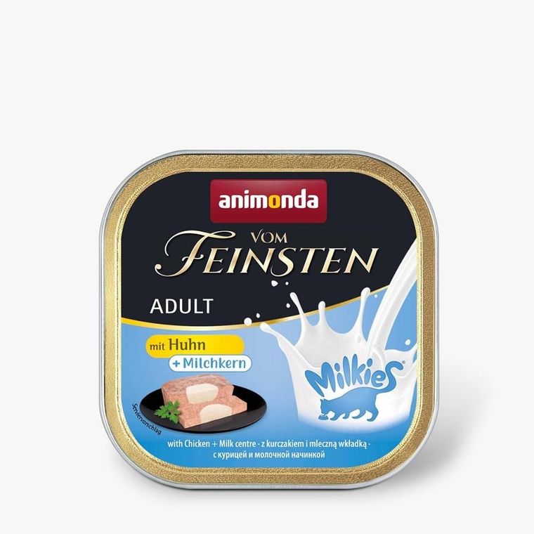 Animonda, Vom Feinsten, Adult, Milkies, kurczak, milk centre, karma mokra dla kota, 100g