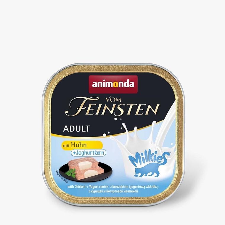 Animonda, Vom Feinsten, Adult, Milkies, kurczak, yoghurt centre, karma mokra dla kota, 100g