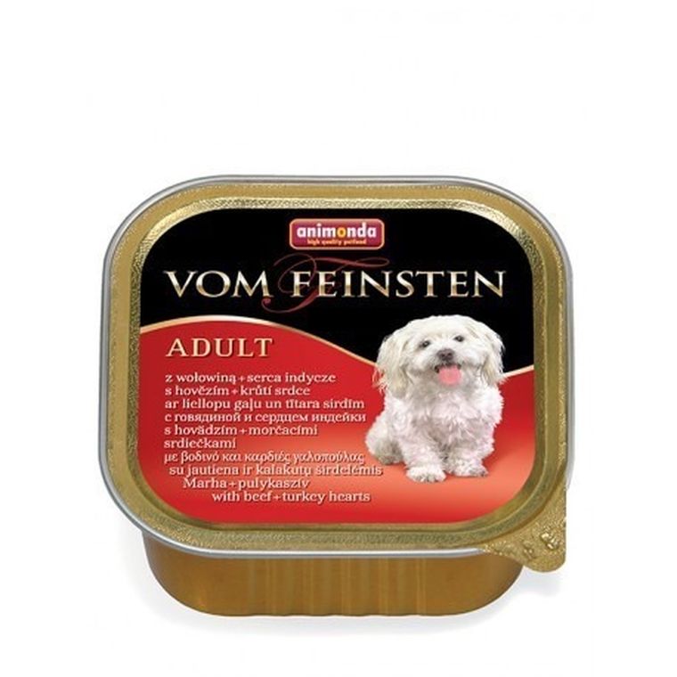 Animonda, Vom Feinsten, Classic, wołowina i serca indyka, mokra karma dla psa, 150g