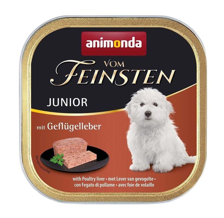 Animonda, Vom Feinsten Junior, wątróbka drobiowa, karma mokra dla psów, 150g