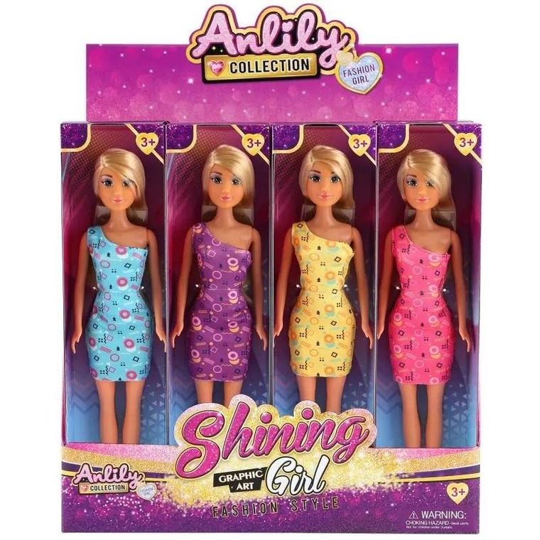 Anlily, lalka w sukience, 1 szt.