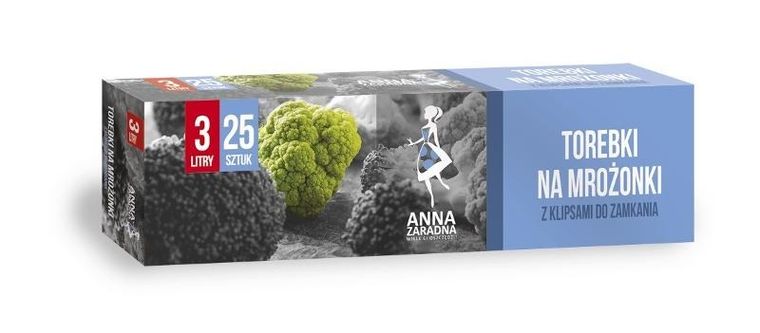 Anna Zaradna, torebki na mrożonki, 3l, 25 szt.
