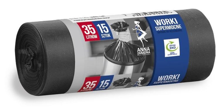 Anna Zaradna, worki na śmieci, supermocne, 35l, 15 szt.