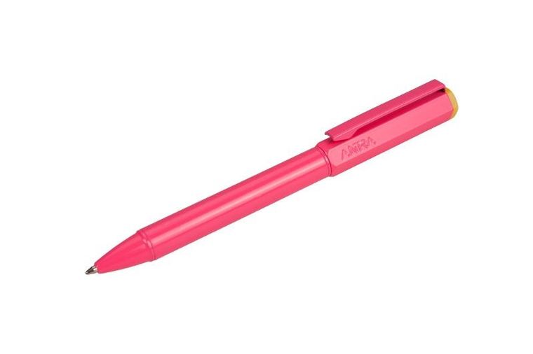 Antra, długopis, niebieski wkład, różowy