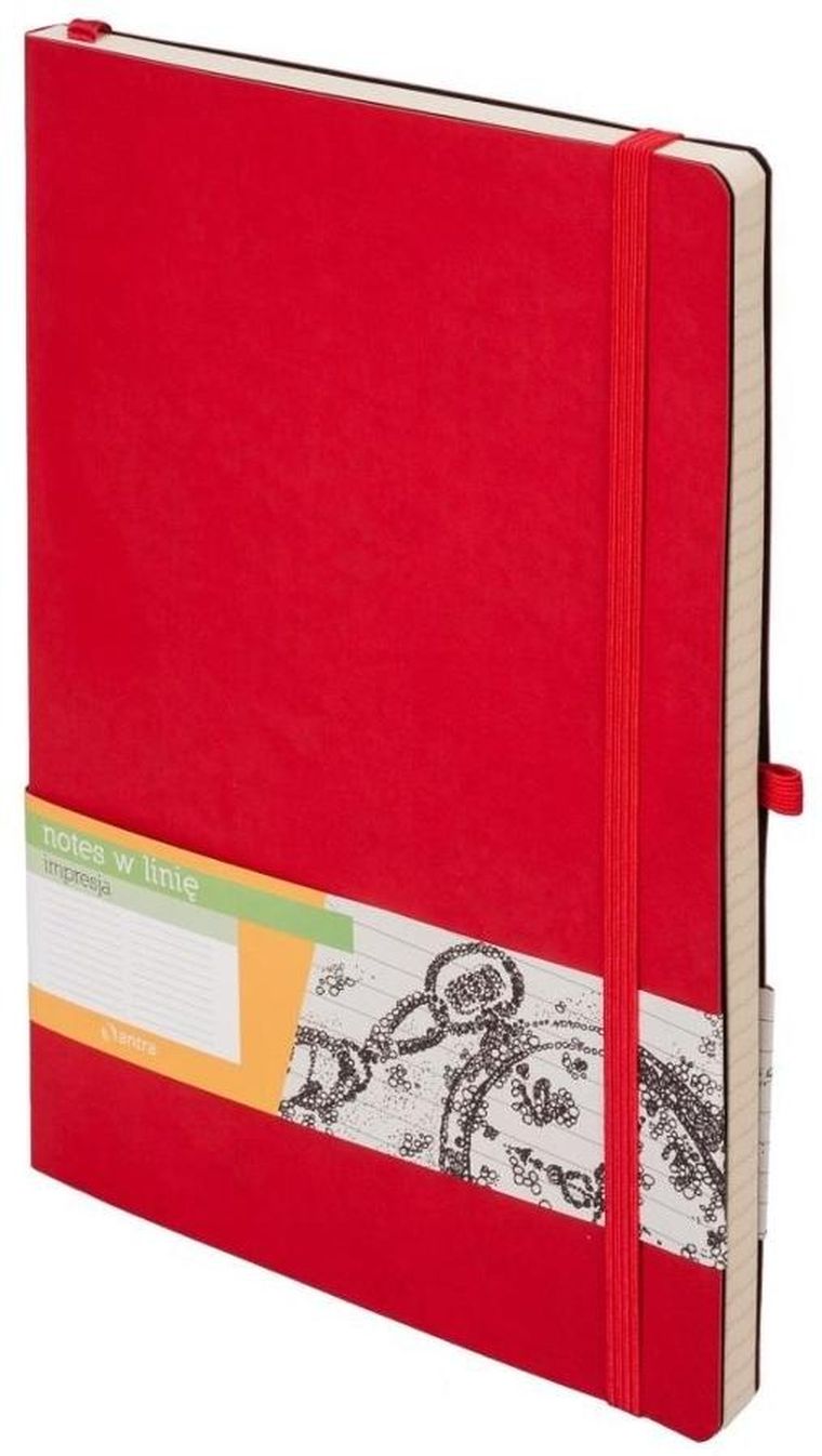 Antra, Impresja, notes A5, linia, czerwony, 1 szt.