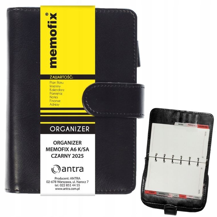 Antra, Memofix, organizer A6, czarny