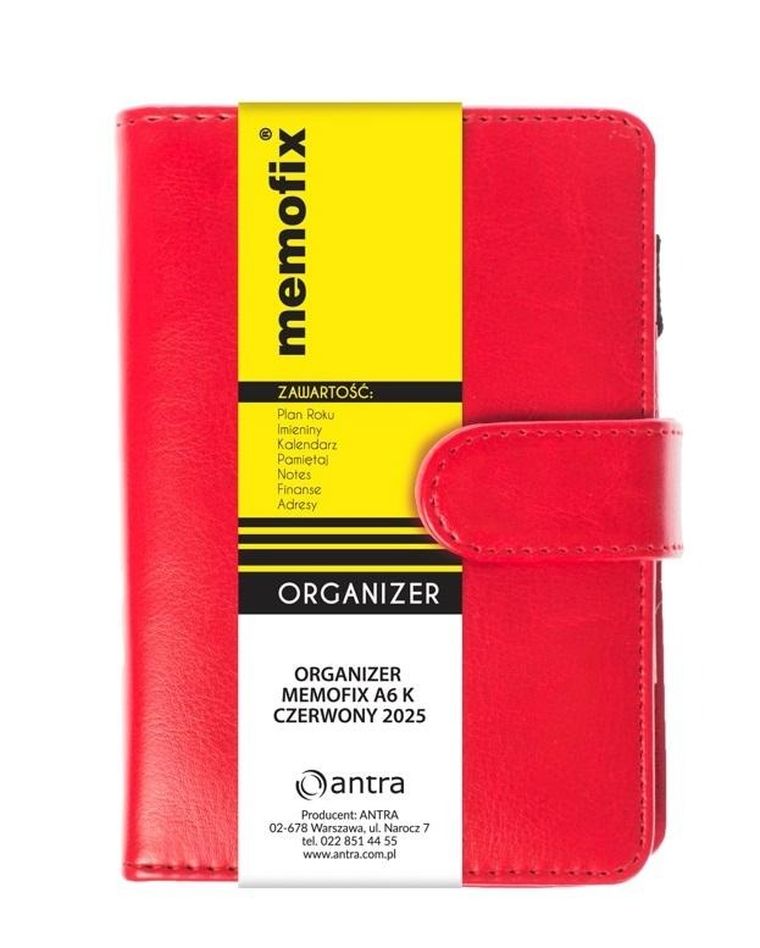 Antra, Memofix, organizer A6, czerwony