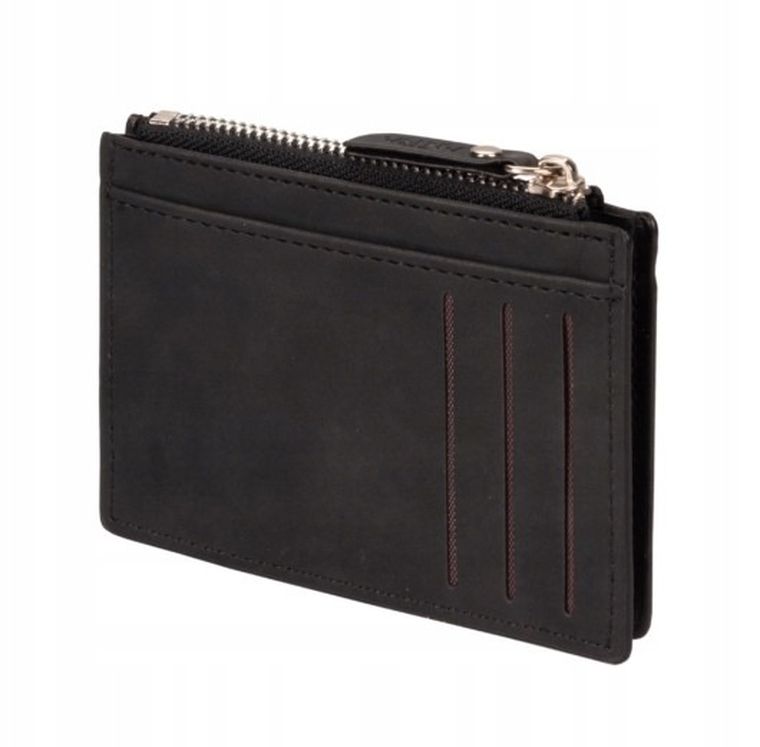 Antra, portfel na karty z suwakiem, czarny